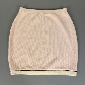 St. John Collection Marie‎ Gray Knit Pencil Skirt Size 8 Pink Classic Career